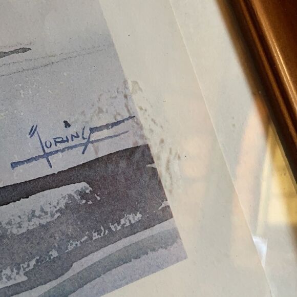 Paul Loring Old Gull Rock Light, Newport Matted and Framed Print - Picture 16 of 16